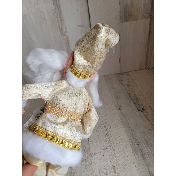 Nicholas collection elf standing on box stocking holder vintage decor - Picture 9 of 10